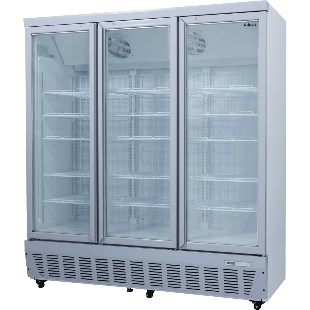 Commercial Display Freezer 1496 Litres Upright 3 Glass Doors Ventilated Cooling 1830x730x2020mm | Stalwart DA-SDT1500