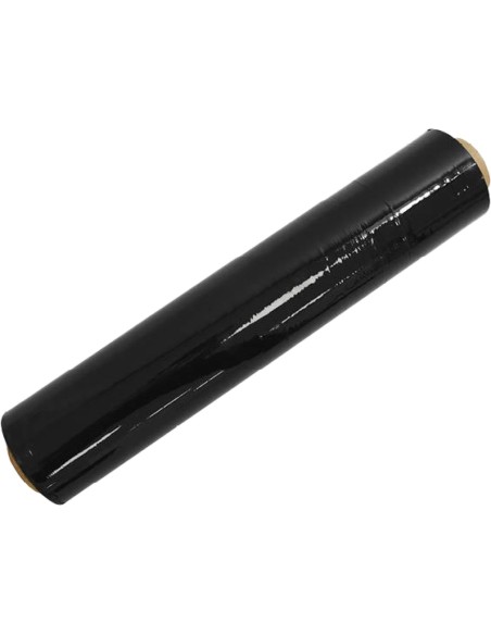 Premium 12 μm PE Stretch Film 40 cm × 250 m Flush 2″ Core Black | Stwalwart DA-SWRAP32