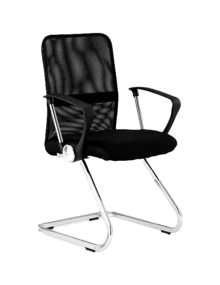 Mesh Office Chair Black & Chrome 460x445x900mm (Pack of 2) | Stalwart DA-HY528GBLACK