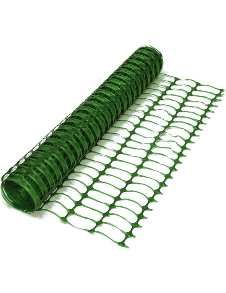 HDPE Safety Barrier Mesh Roll 120x40mm Mesh 1m x 50m Green (Pack of 2) | Stalwart DA-YONG24