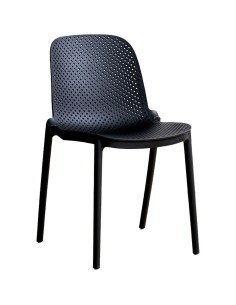 Bistro Dining Chair Plastic Black Indoors & Outdoors 440x545x815mm (Pack of 4) | Stalwart DA-HYPP26BLACK