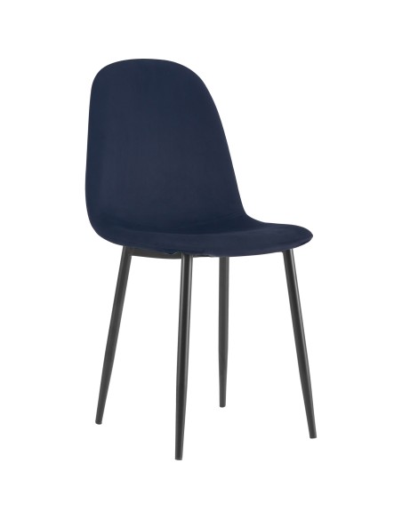 Bistro Dining Chair Black Fabric Indoors & Outdoors 440x520x875mm (Pack of 4) | Stalwart DA-HYDC001VBLACK