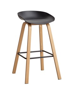 High Barstool Black & Metal  (Pack of 4) | Stalwart DA-WW102