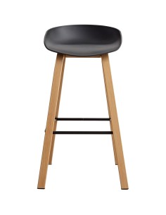 High Barstool Black & Metal  (Pack of 4) | Stalwart DA-WW102 2