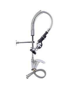 Professional Mini Single Hole Deck Mount Dual Temperature High-Pressure Pre-Rinse Faucet Chrome Plated Brass