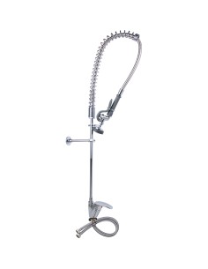 Professional Single Hole Deck Mount Standard Pre-Rinse Faucet with Lever Handle Chrome Plated Brass