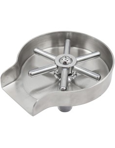 Professional Non-Rotating Glass Rinser Stainless Steel 140mm