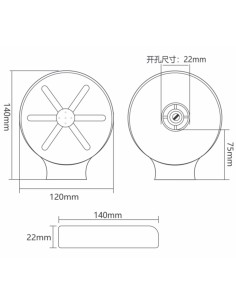 Professional Non-Rotating Glass Rinser Stainless Steel 140mm 2