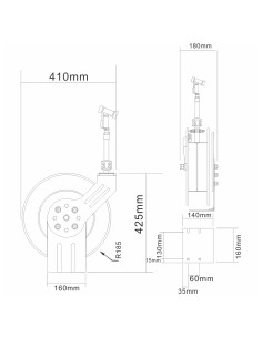 Professional 10M Epoxy-Coated Stainless Steel Hose Reel Swing Bracket Automatic Rewind Green 2
