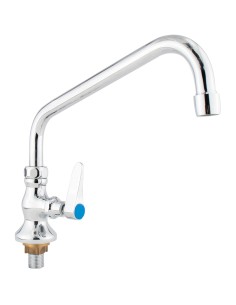Professional Commercial Single Hole Deck Mount Faucet with 10" Swing Nozzle Chrome Plated Brass