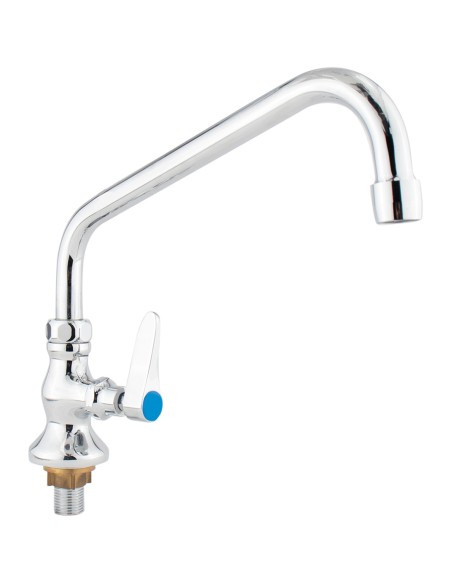 Professional Commercial Single Hole Deck Mount Faucet with 10" Swing Nozzle Chrome Plated Brass