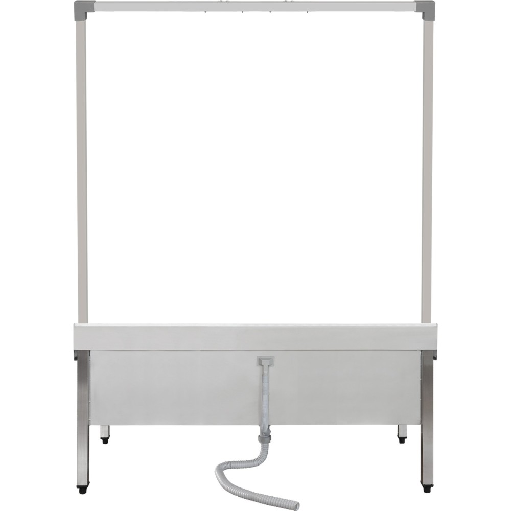 Professional Commercial Stainless Steel Mop Sink with High Rack & 2-in-1 Mop Holder 1200x600x550mm