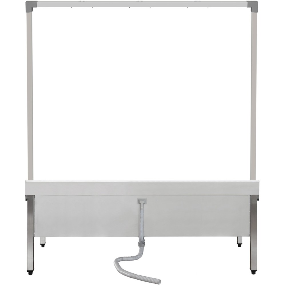 Professional Commercial Stainless Steel Mop Sink with High Rack & 2-in-1 Mop Holder 1500x600x550mm