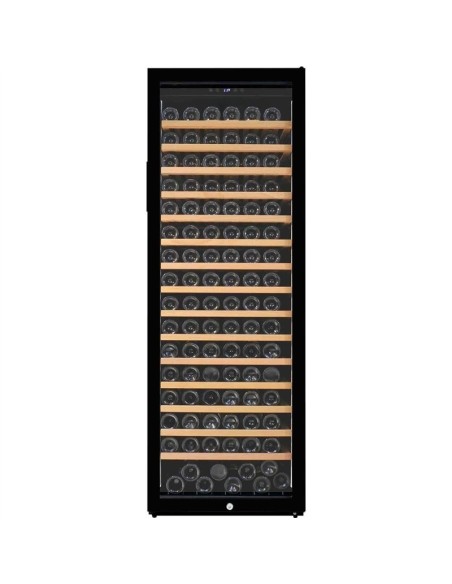 Professional Commercial Wine Cooler 458 Litres 191 Bottles Glass Door 15 Shelves 598x701x1772mm
