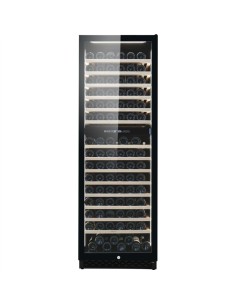 Professional Commercial Dual Zone Wine Cooler 450 Litres 188 Bottles Glass Door 14 Shelves 598x680x1818mm
