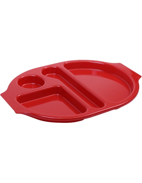 Fast Food Tray Red Polypropylene (PP) 363x269x19mm | Professional CS25GZFH766-DX