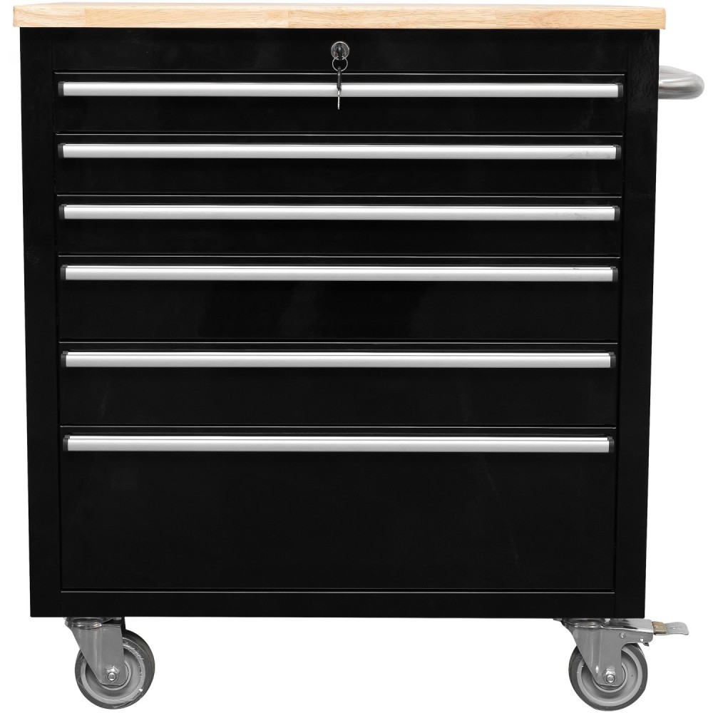 Widebody Heavy Duty 72&quot Stainless Steel Rolling Tool Chest with Wooden Worktop 17 Drawers 1978x610x1000mm Silver | Professio