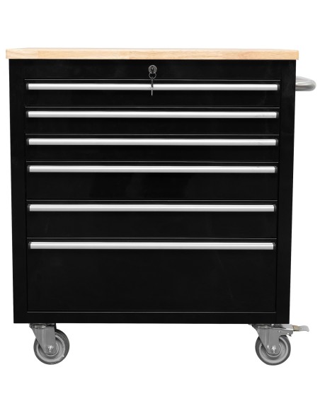 Widebody Heavy Duty 72&quot Stainless Steel Rolling Tool Chest with Wooden Worktop 17 Drawers 1978x610x1000mm Silver | Professio