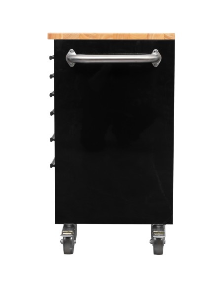 Widebody Heavy Duty 72&quot Stainless Steel Rolling Tool Chest with Wooden Worktop 17 Drawers 1978x610x1000mm Silver | Professio
