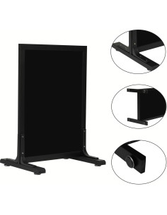 Single-Sided Pavement Chalk Board Brown Frame 550×850mm | Professional CS25GWA216-DX