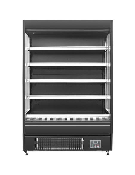 Professional Commercial-Grade Wall Cabinet Multi Deck Refrigerator Night Curtain Black 1525x800x2000mm For Commercial Kitchens