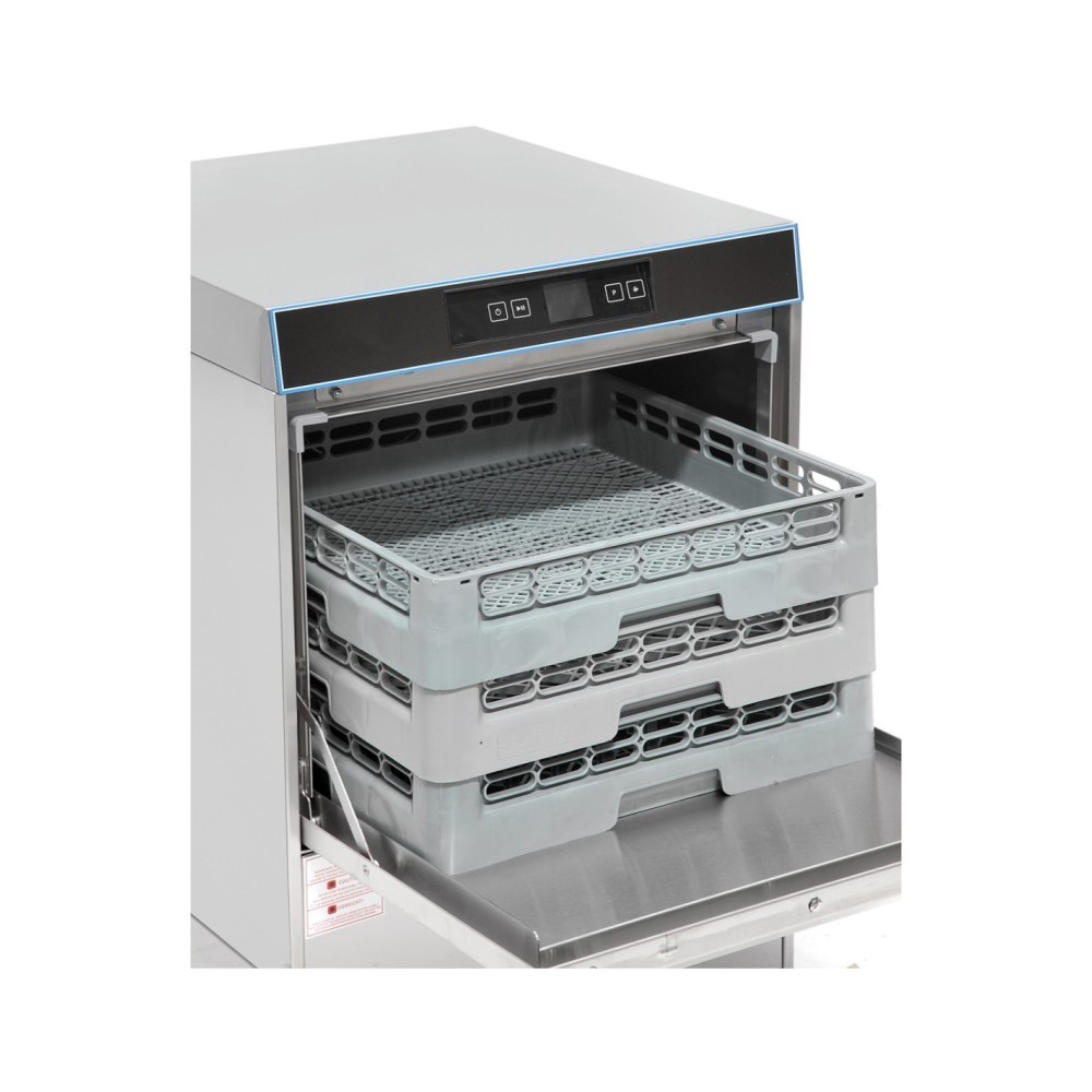 Professional Built to Last Commercial Dishwasher 540 plates/hour 500mm basket Digital Drain pump Detergent pump Rinse aid pump F