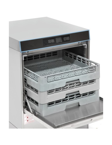 Professional Built to Last Commercial Dishwasher 540 plates/hour 500mm basket Digital Drain pump Detergent pump Rinse aid pump F