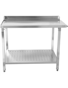 Unloading table Left side 1100x650x850mm With bottom shelf With splashback Stainless steel  2