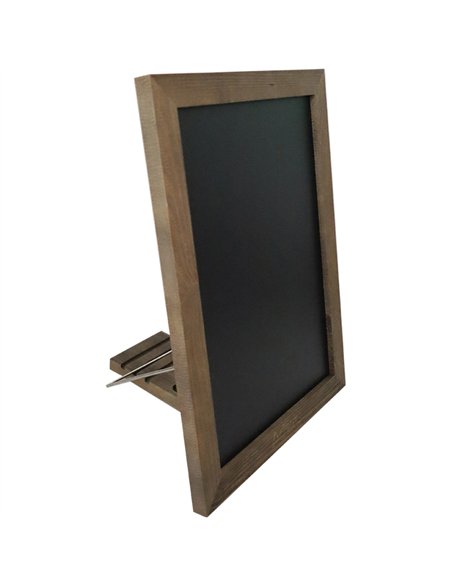 Tabletop Magnetic Chalk Board with Magnetic Surface and Adjustable Stand Brown Frame 11&quot×15&quot (279×381mm) 
