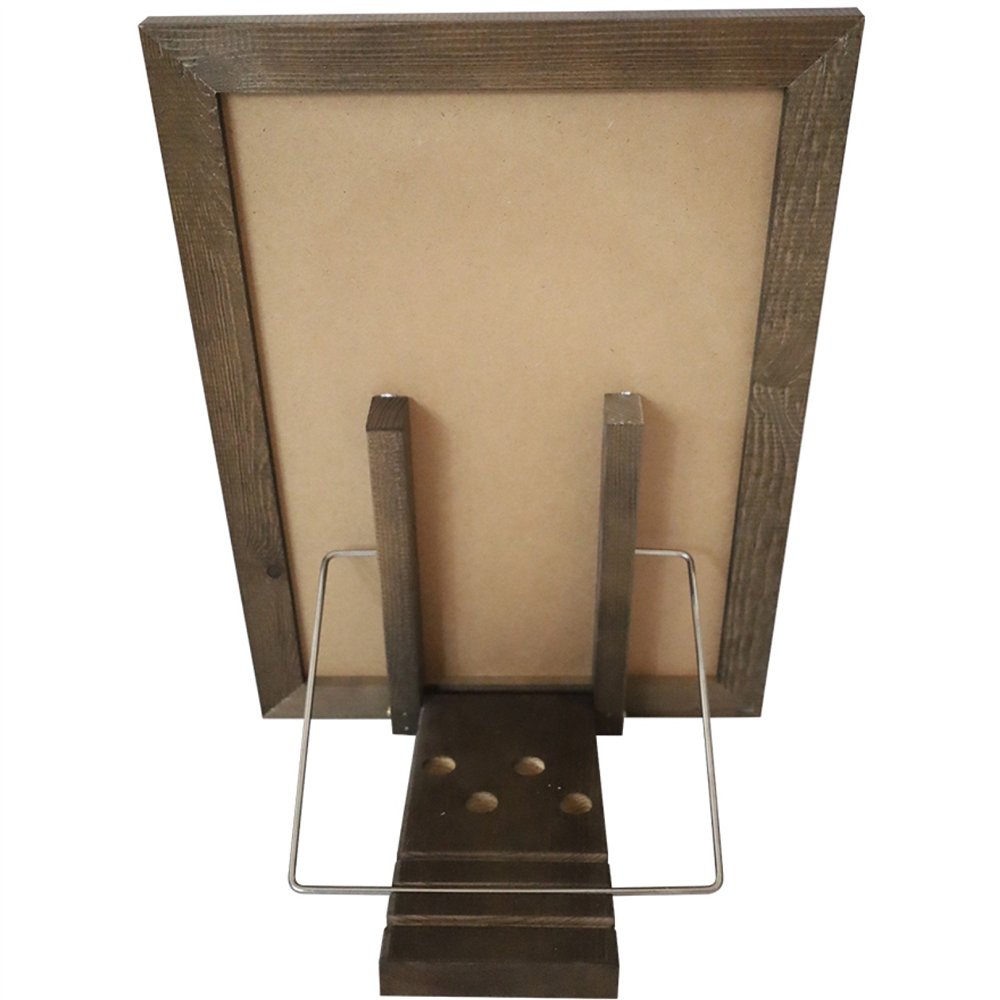 Tabletop Magnetic Chalk Board with Magnetic Surface and Adjustable Stand Brown Frame 11&quot×15&quot (279×381mm) 