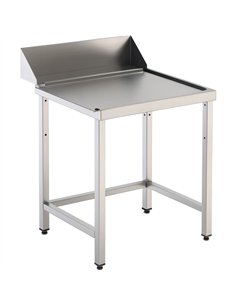Commercial Stainless Steel Work Table with Backsplash 750x750x870mm 