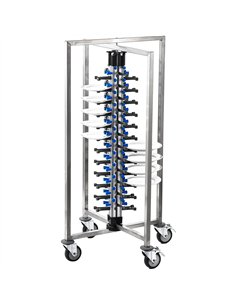 Commercial 48-Plate Mobile Plate Rack 730x730x1260mm 
