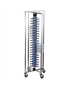 Commercial 84-Plate Mobile Plate Rack 730x730x1910mm 
