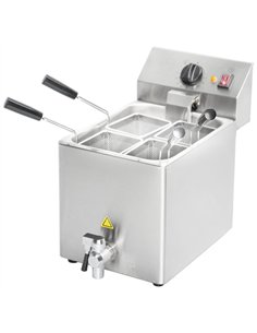 Commercial Electric 8L Table-Top Pasta Boiler with 4 Baskets and Drain Tap 470×475×410mm 