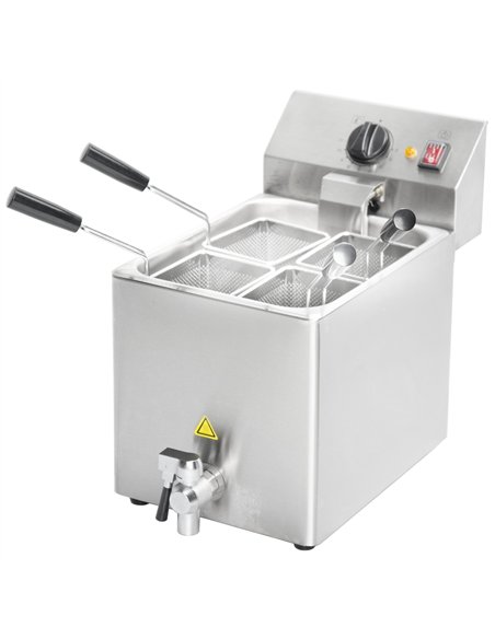 Commercial Electric 8L Table-Top Pasta Boiler with 4 Baskets and Drain Tap 470×475×410mm 