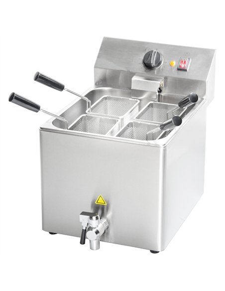 Commercial Electric 12L Table-Top Pasta Boiler with 4 Baskets and Drain Tap 514×582×432mm 