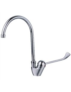 Commercial Single-Lever High Spout Mixer Tap with Extended Handle Chrome 
