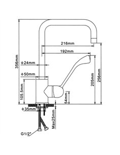 Commercial Single-Lever High Spout Mixer Tap Chrome  2