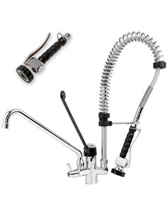 Commercial Deck-Mounted Mini Pre-Rinse Spray Unit with Add-On Faucet Chrome 