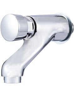Commercial Wall-Mounted Self-Closing Push Tap Chrome 