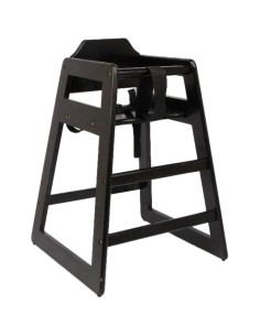Restaurant Wood High Chair Black | Stalwart DA-F1050BL
