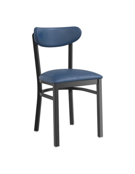 Black Steel Chair Frame for Curved Backrest | Stalwart DA-GS6V5FRAMEBLACK