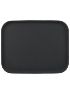 Serving Tray Polypropylene Rectangular 370x280mm Black | Stalwart DA-TF0004