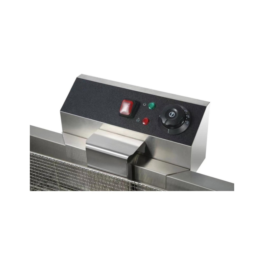 Professional Long-Lasting Commercial Fryer Single Tank Dual Zone Electric 26 litre 7.8kW Countertop Drainage tap For Commercial 