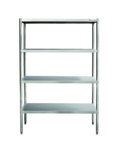 Professional Long-Lasting Heavy Duty Shelving Unit Stainless steel Width 600mm Depth 500mm 4 shelves For Commercial Kitchens
