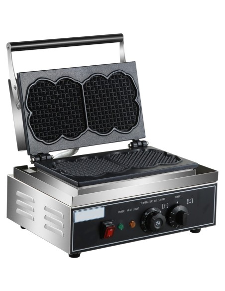 Professional Long-Lasting Commercial Waffle Maker 1.55kW 2 waffles Countertop For Commercial Kitchens