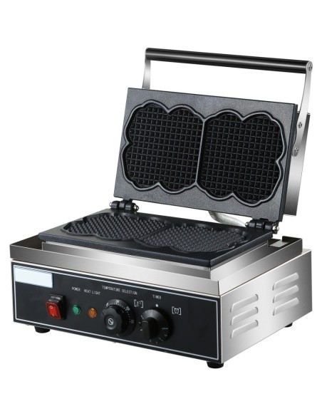 Professional Long-Lasting Commercial Waffle Maker 1.55kW 2 waffles Countertop For Commercial Kitchens