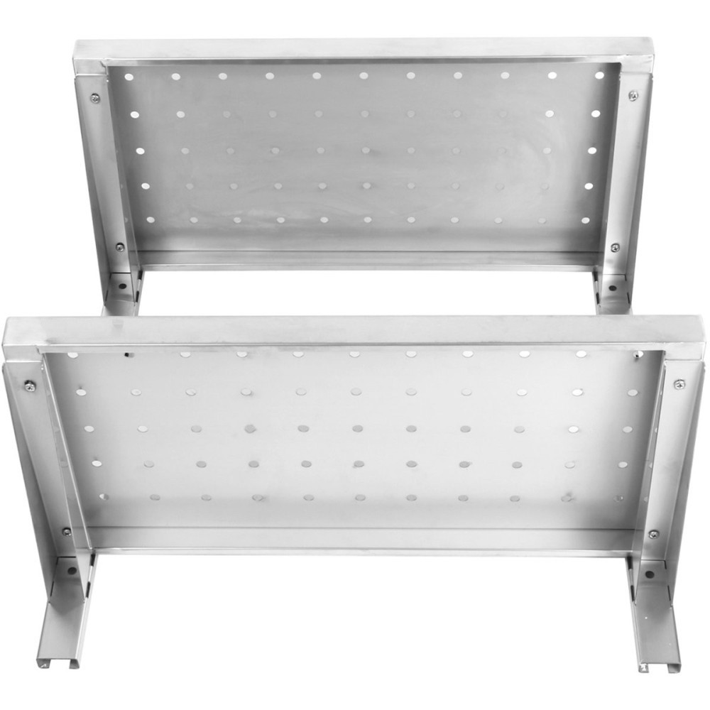 Professional Durable Wall Shelf Perforated 2 tiers Stainless steel 1600x400x600mm For Commercial Kitchens