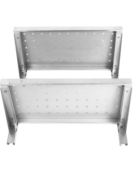 Professional Durable Wall Shelf Perforated 2 tiers Stainless steel 1800x350x600mm For Commercial Kitchens