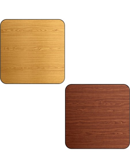 Laminated Square Table top Reversible Walnut & Natural 30x30'' | DA-TT3030WN